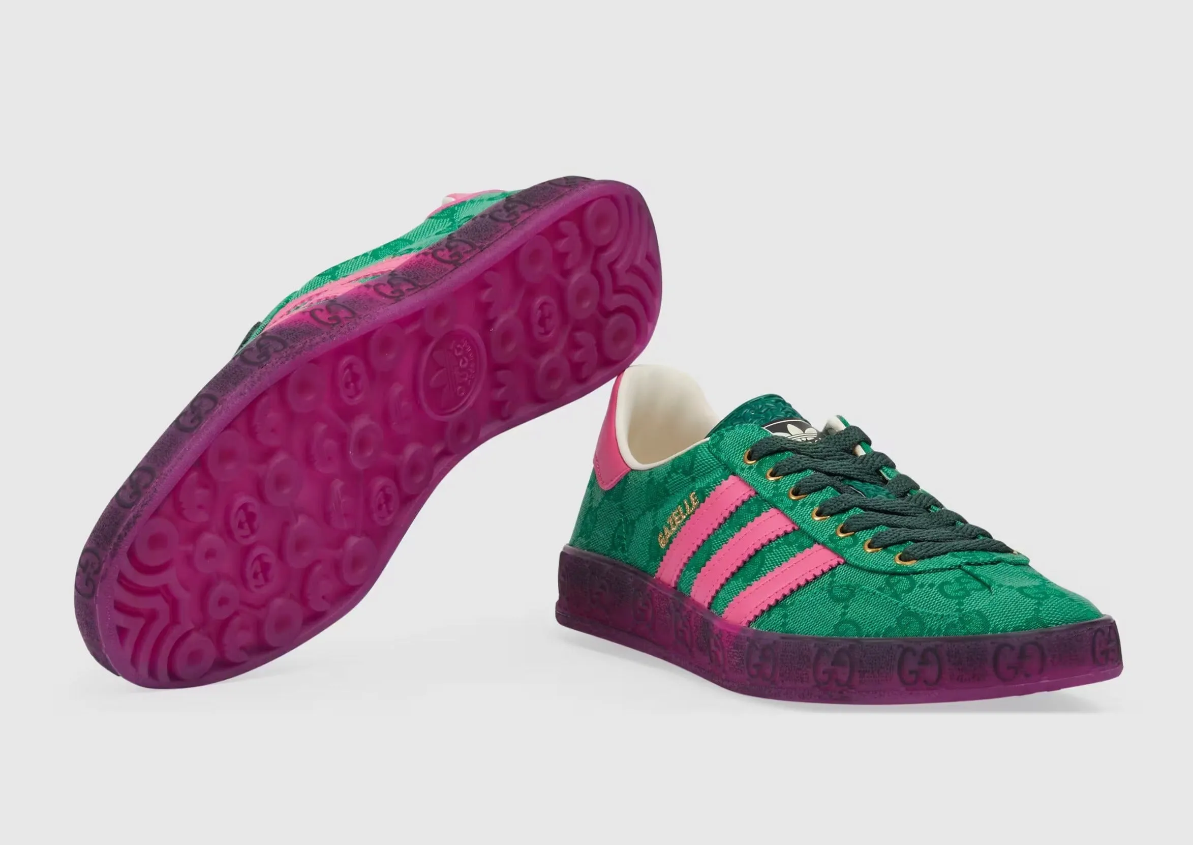 adidas x Gucci Gazelle Green GG Monogram