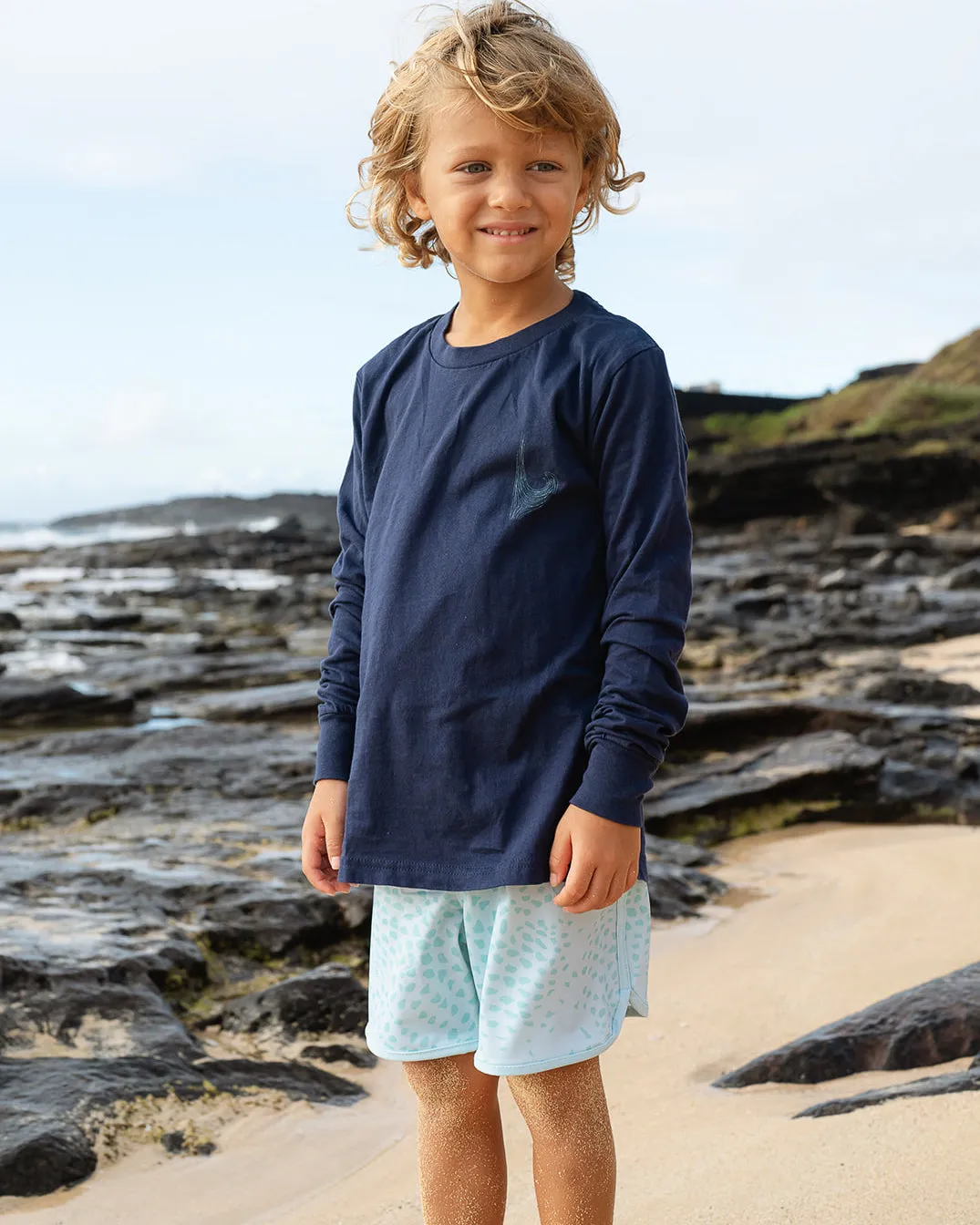 Au I Ke Kai Youth Long-Sleeve Shirt | 100% Plastic-Free, Soft Cotton, Youth Sizes SL