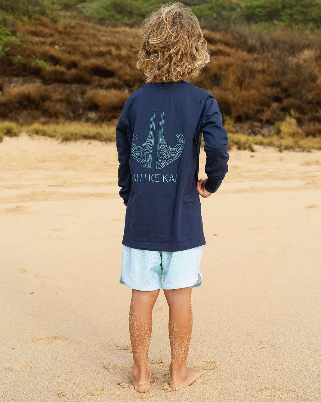 Au I Ke Kai Youth Long-Sleeve Shirt | 100% Plastic-Free, Soft Cotton, Youth Sizes SL