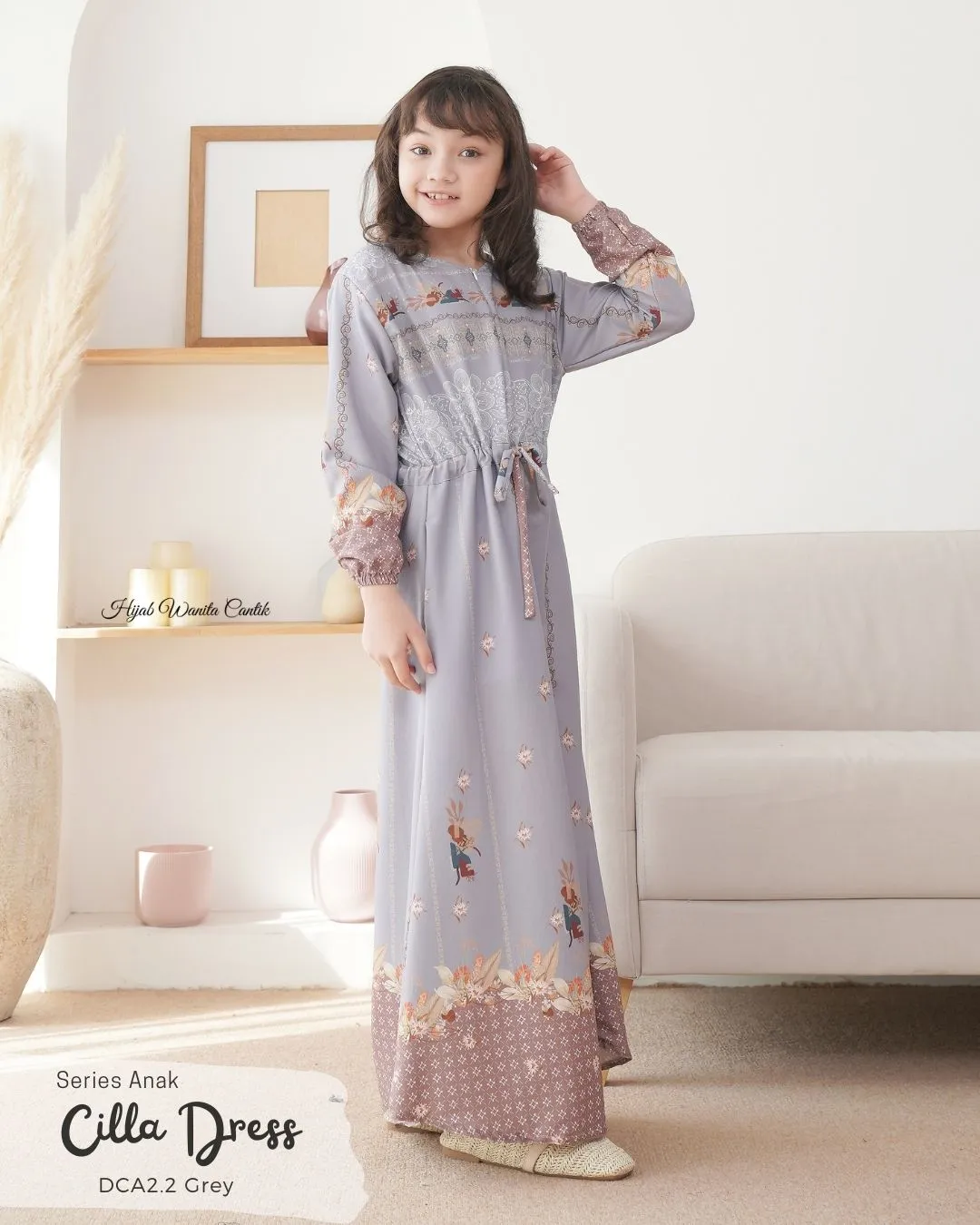 Cilla Dress Anak Custom - DCA2.2 Grey