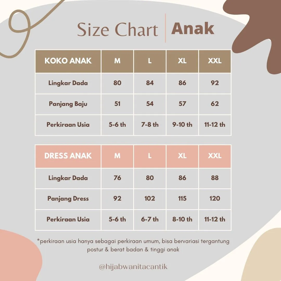Cilla Dress Anak Custom - DCA2.2 Grey