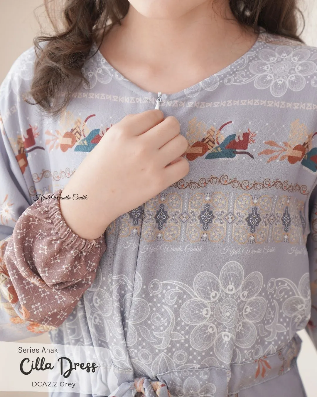 Cilla Dress Anak Custom - DCA2.2 Grey