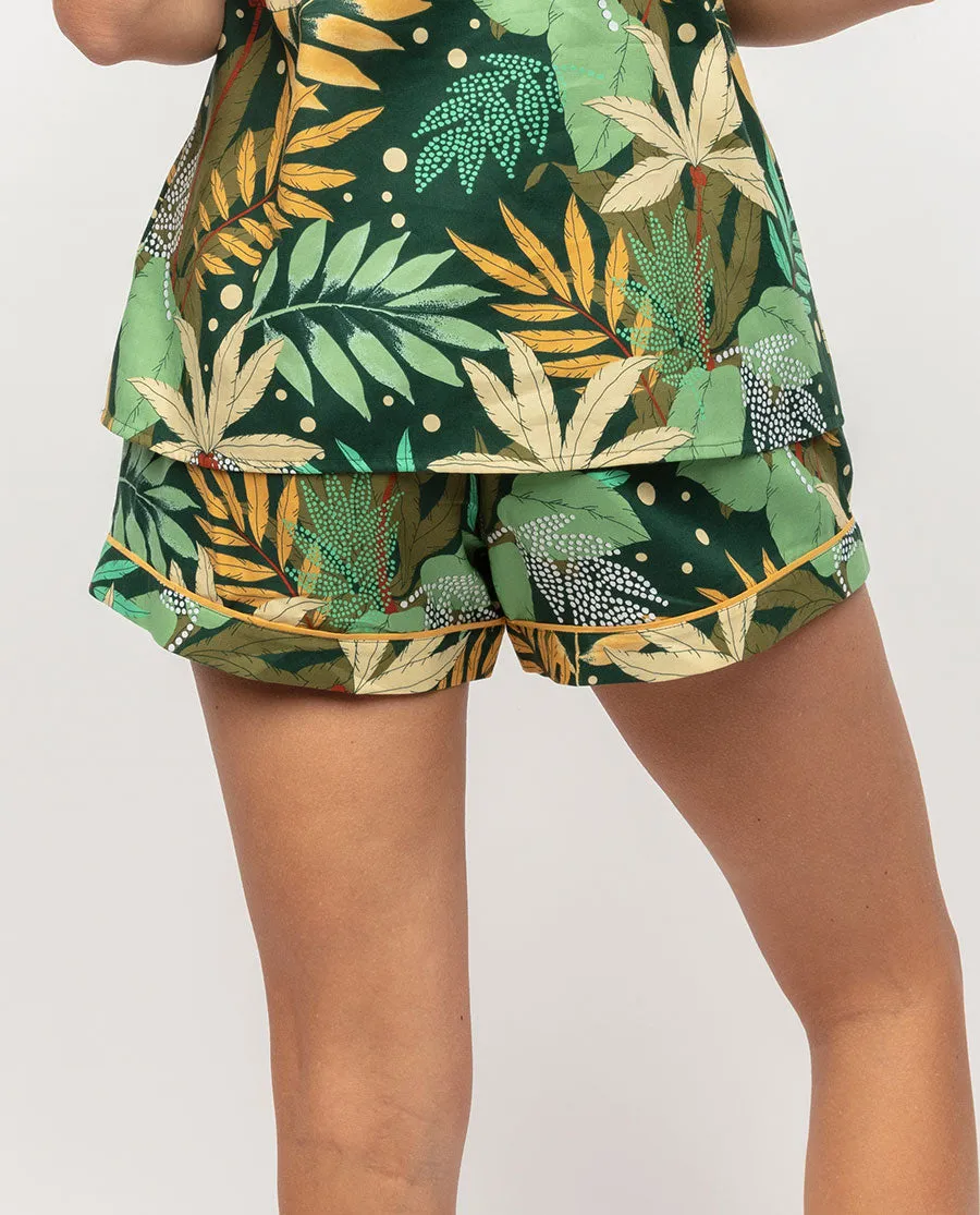 Gabrielle Palm Leaf Print Shorts