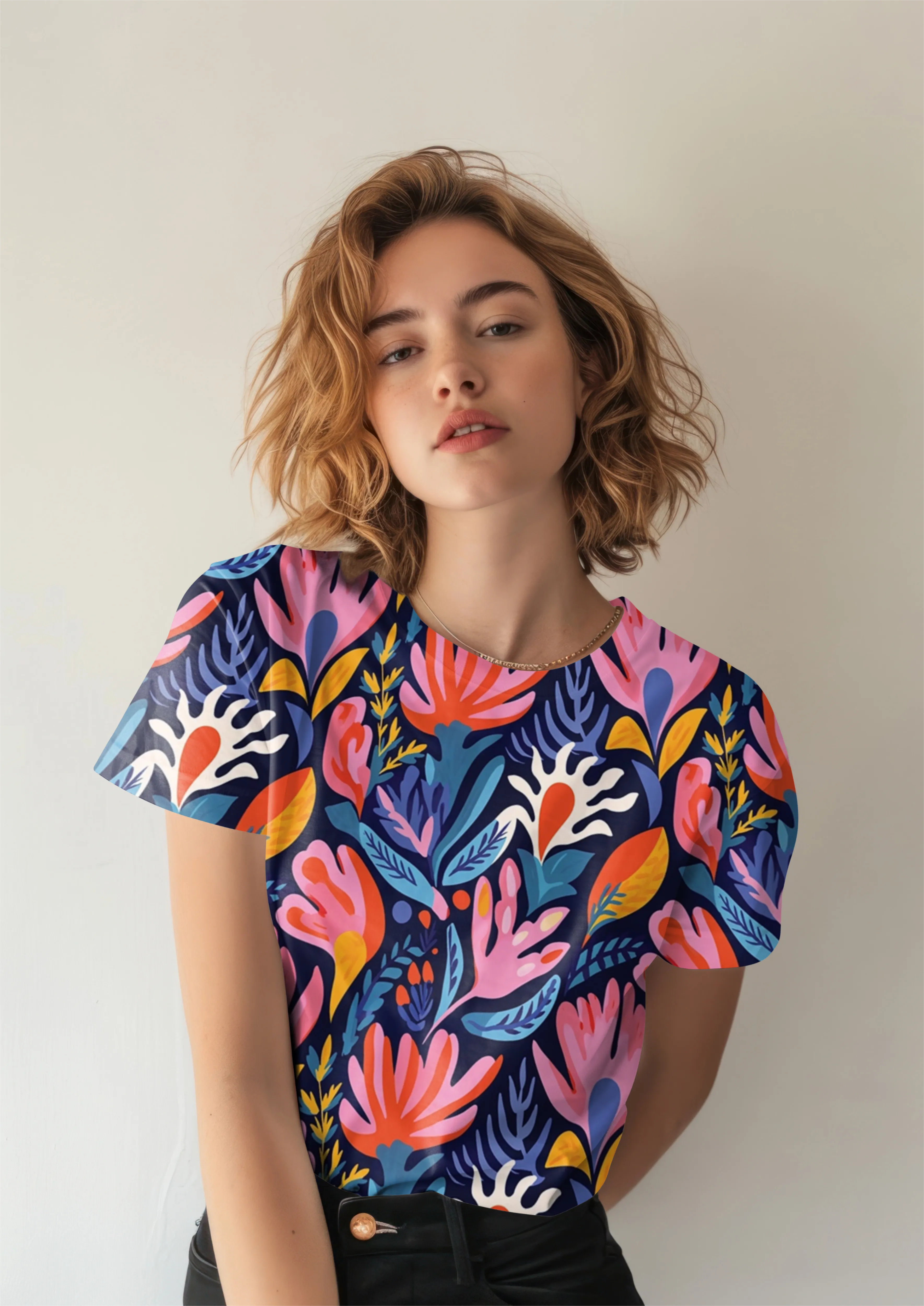Garden-Inspired Elegance Women's All-Over Floral Tee