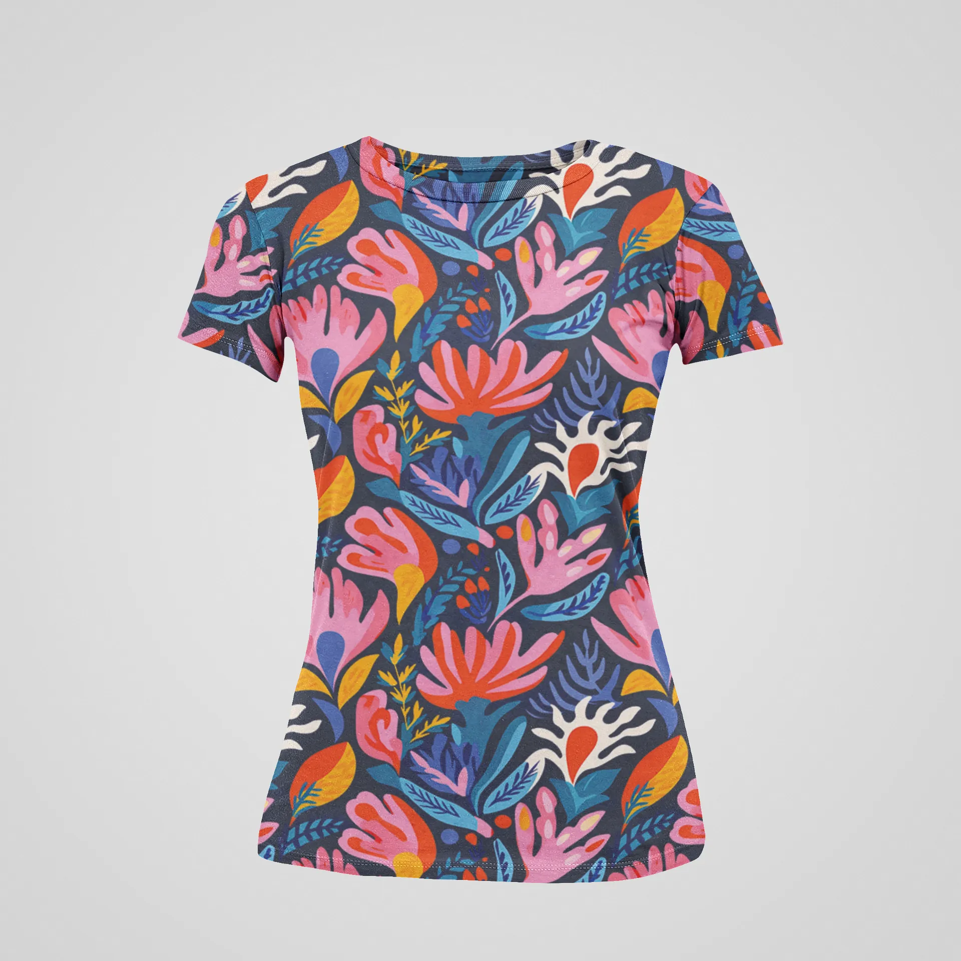 Garden-Inspired Elegance Women's All-Over Floral Tee