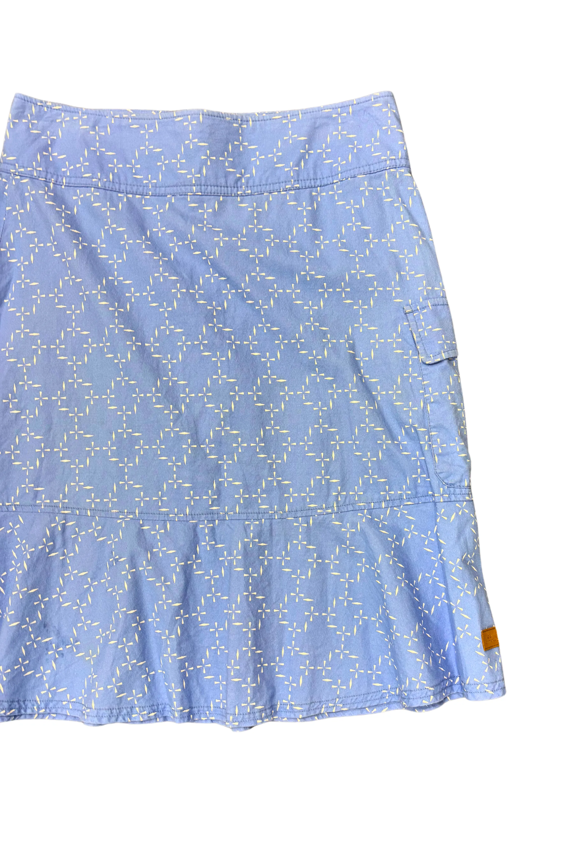 Kathmandu blue organic cotton midi cargo skirt, 10