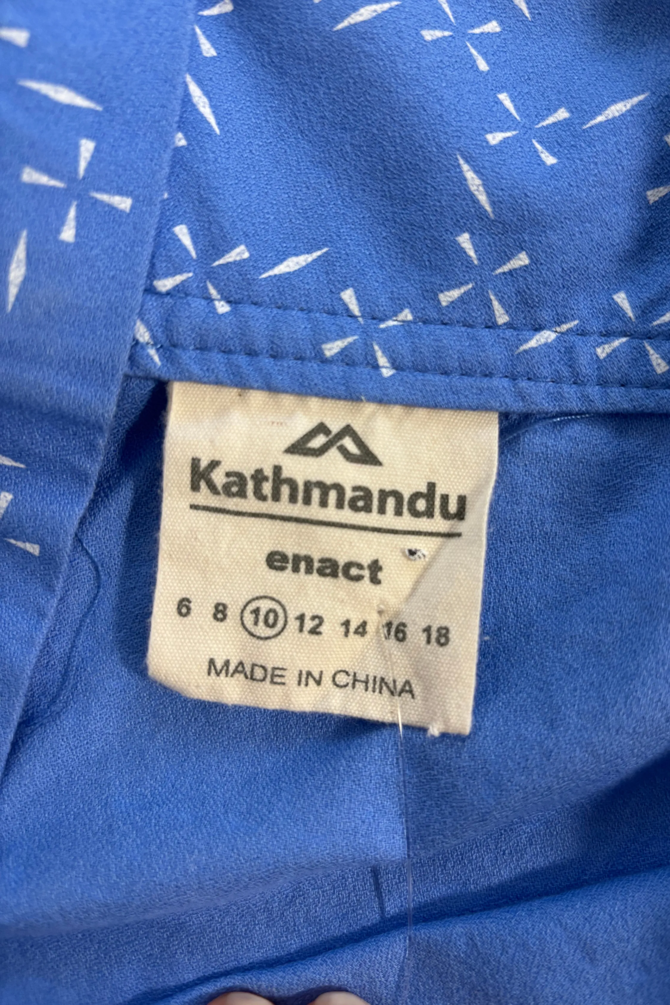 Kathmandu blue organic cotton midi cargo skirt, 10