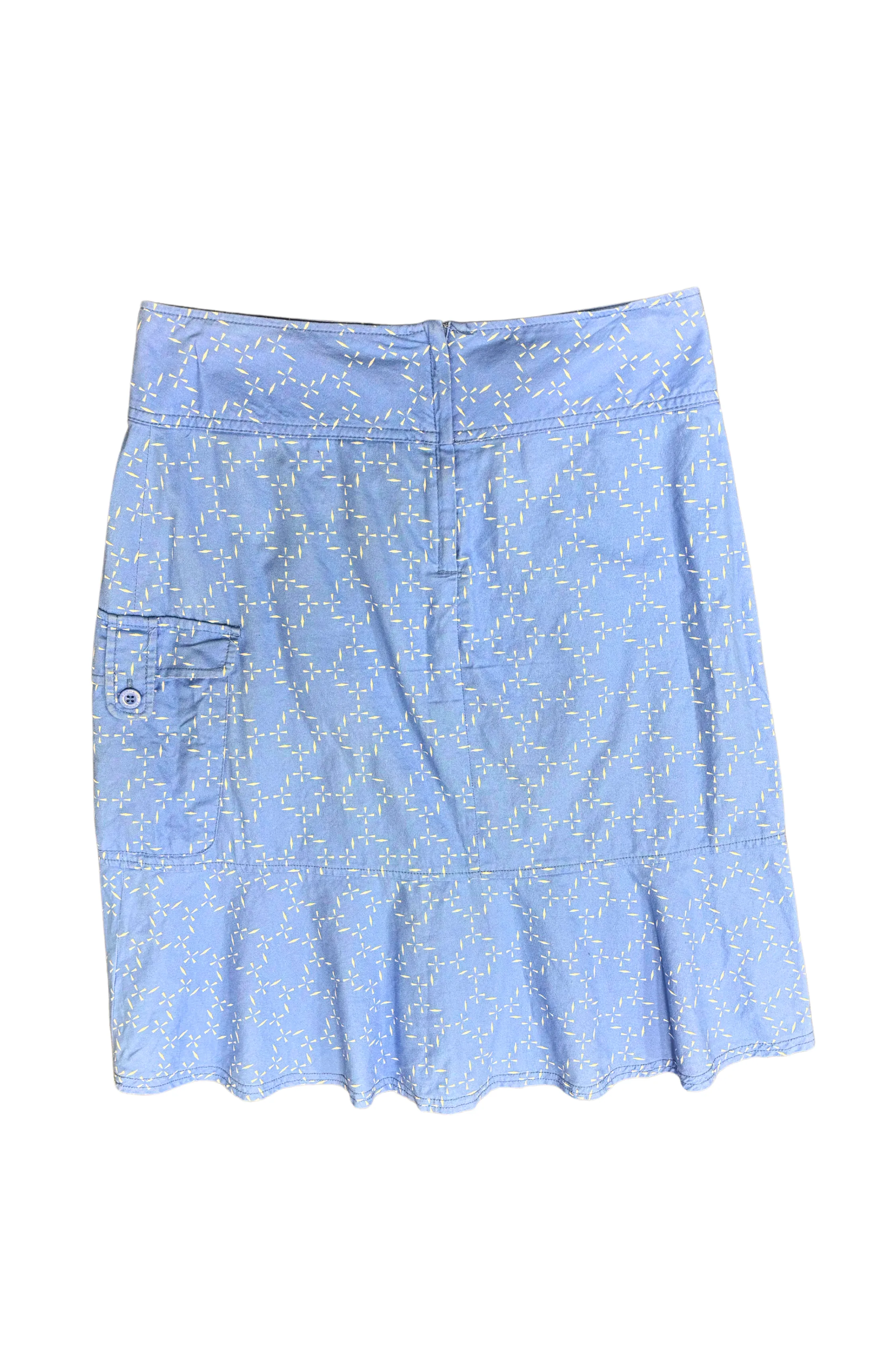 Kathmandu blue organic cotton midi cargo skirt, 10