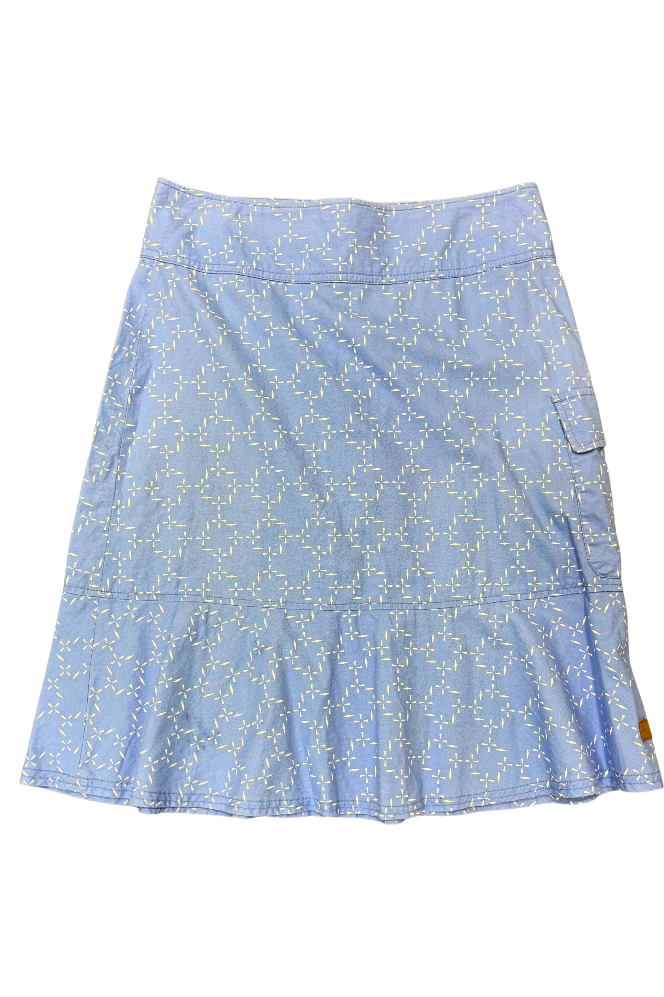 Kathmandu blue organic cotton midi cargo skirt, 10