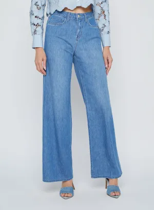 L'AGENCE Alicent High Rise Sneaker Wide Leg