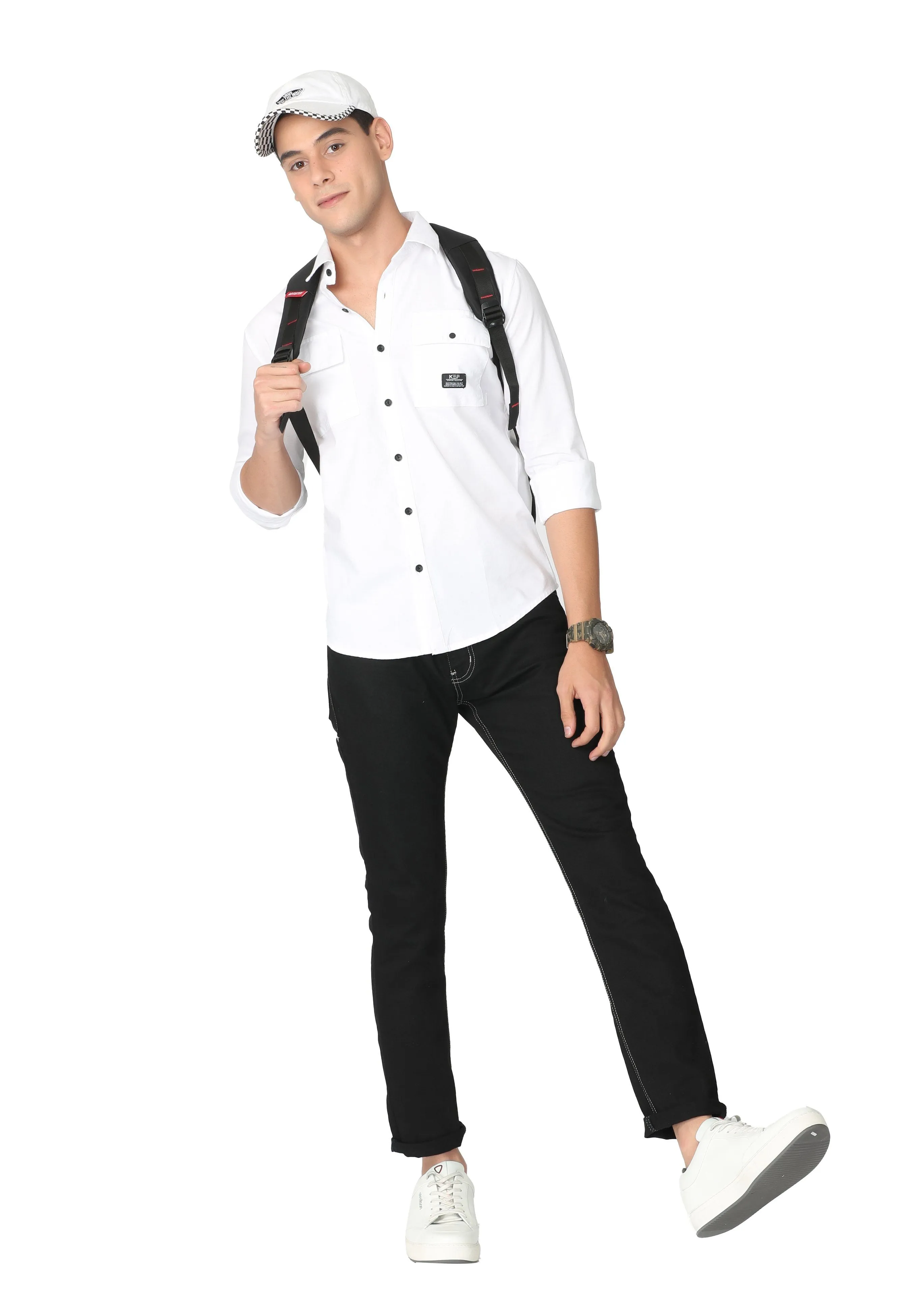 Pure White Oxford Casual Shirt