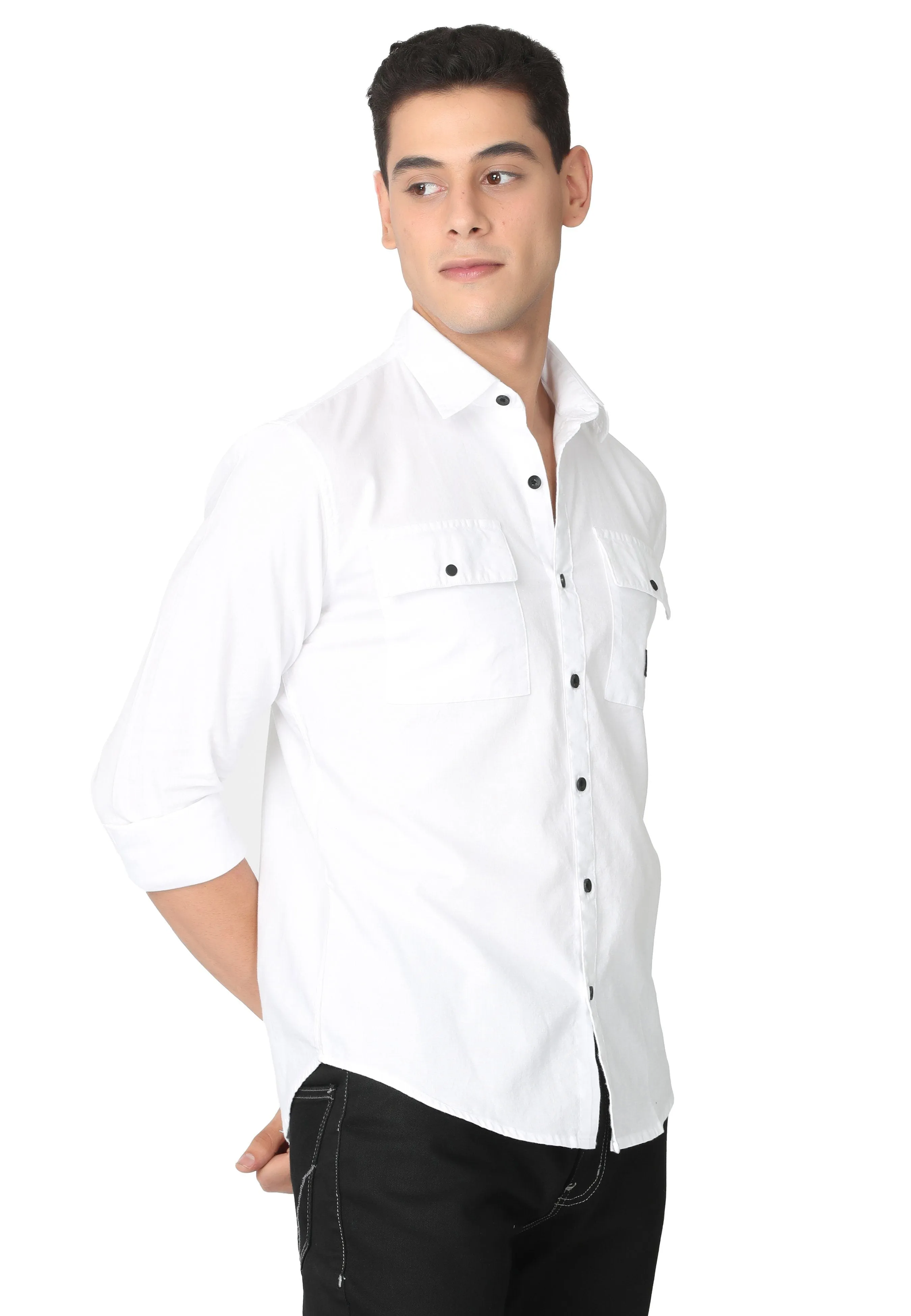 Pure White Oxford Casual Shirt