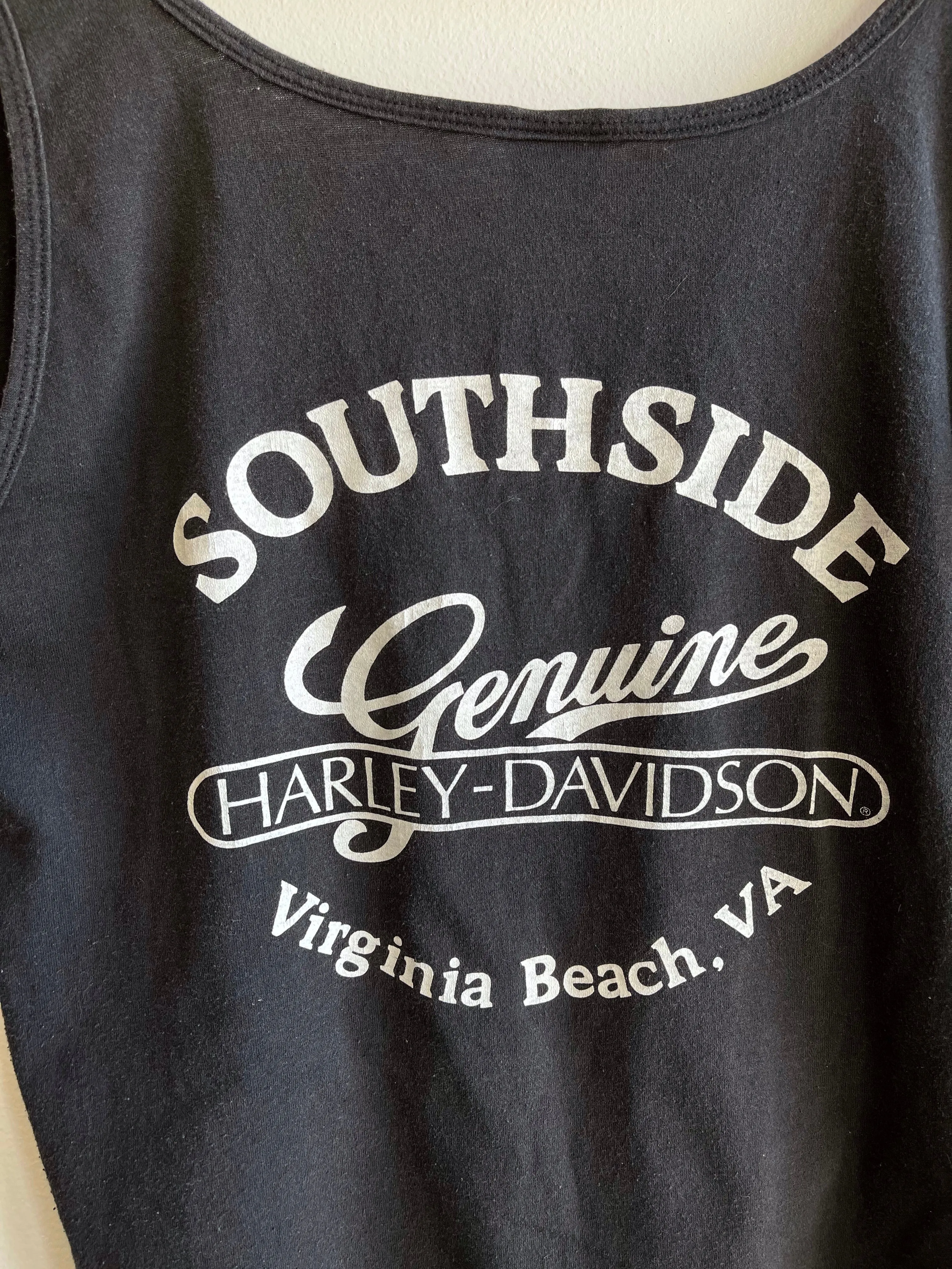 Vintage 1990 Harley Davidson 3D Emblem Tank Top Shirt